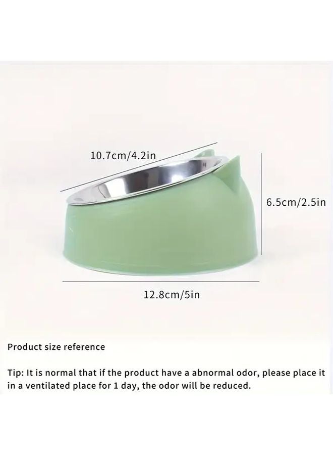Green 2 in 1 Cat Bowl with Spill Proof Lid Heavy Duty Feeding and Watering Station - Image 2